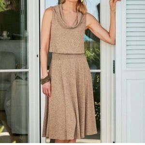 Soft Surroundings Tan Sleeveless Midi Dress